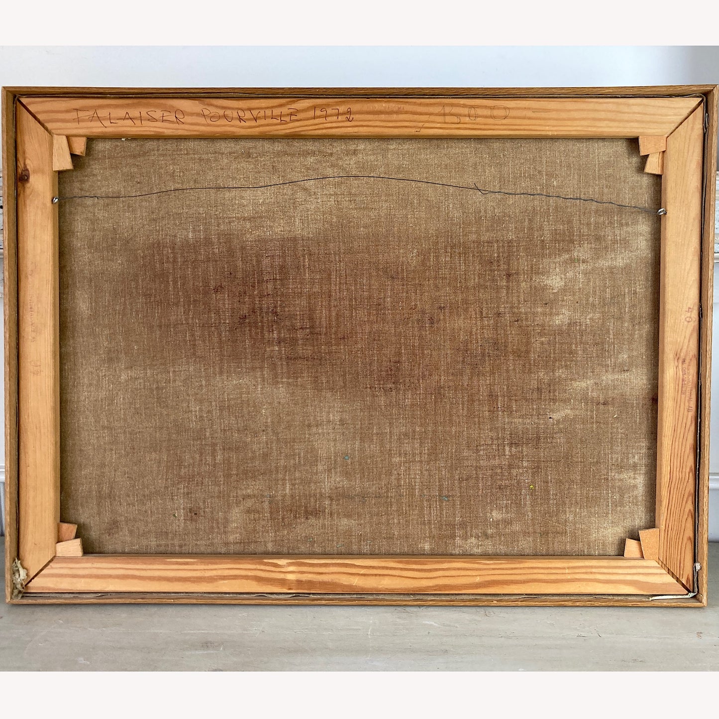 Impressionist Coast - Large Swedish Coastal Landscape of Falaise de Pourville Original Framed Oil Painting in the Scandinavian Modern Style