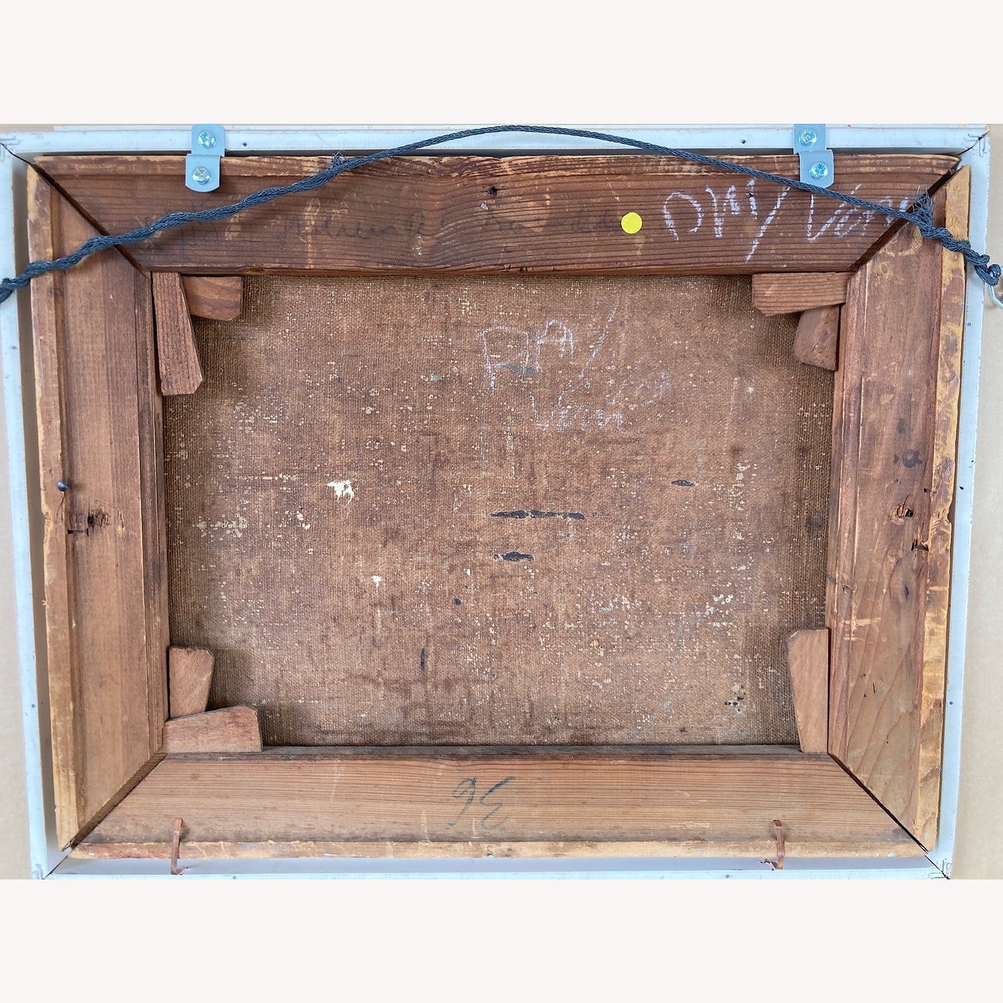 Laundry Day - Antique Framed Original Impressionist Painting of Laundry Washing in Town Fountain in a Southern European Setting