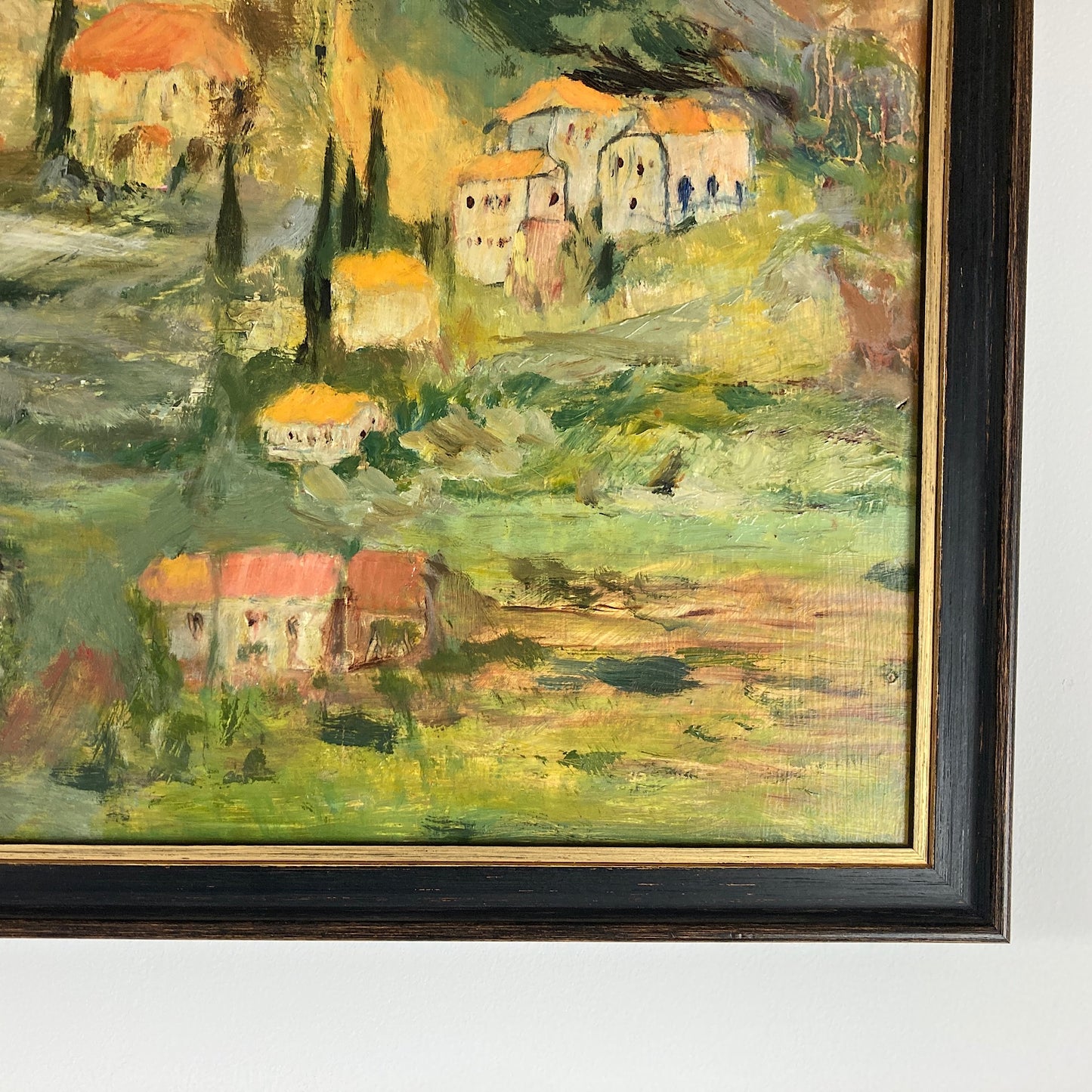Tuscany - Original Vintage Oil Painting of an Italian Hillside