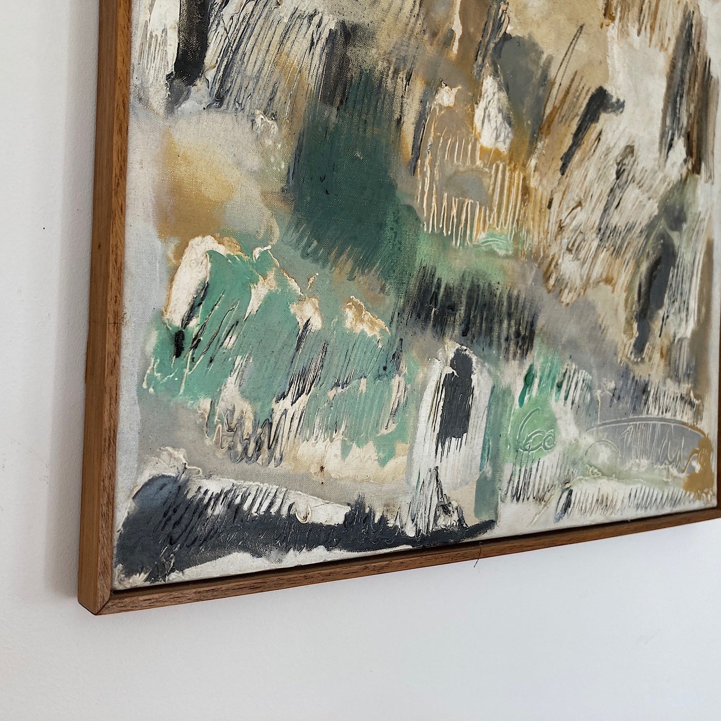 Nuit Obscure - Abstract Painting Dated 1960 from Paris School Art Movement
