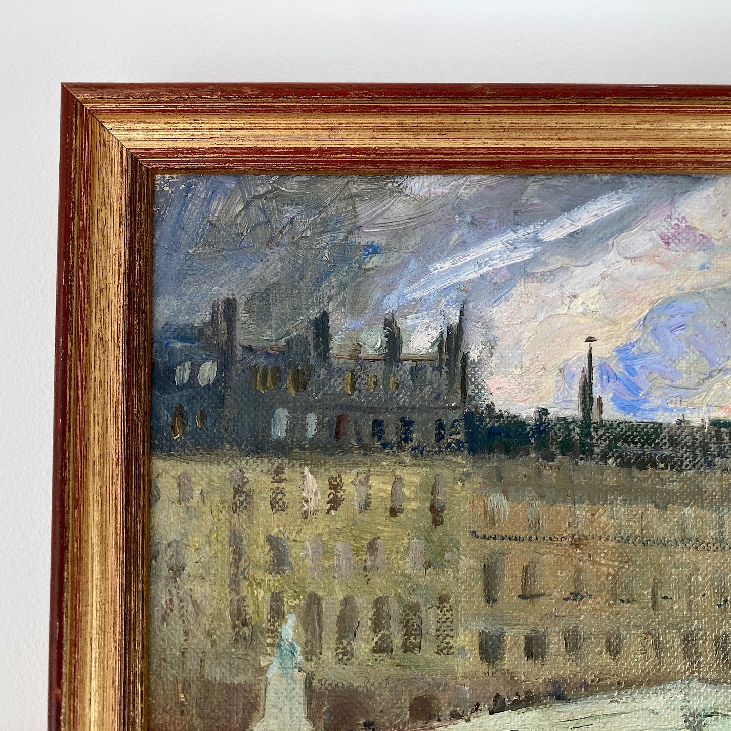 Paris - An Original Vintage Painting of Paris Circa 1950 - Framed Oil on Canvas