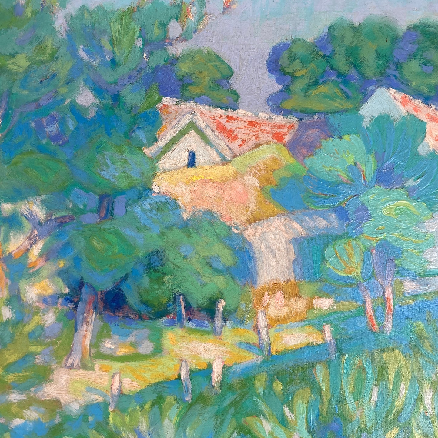 Impressionist Garden - Medium Antique Original Impressionist French Oil Painting