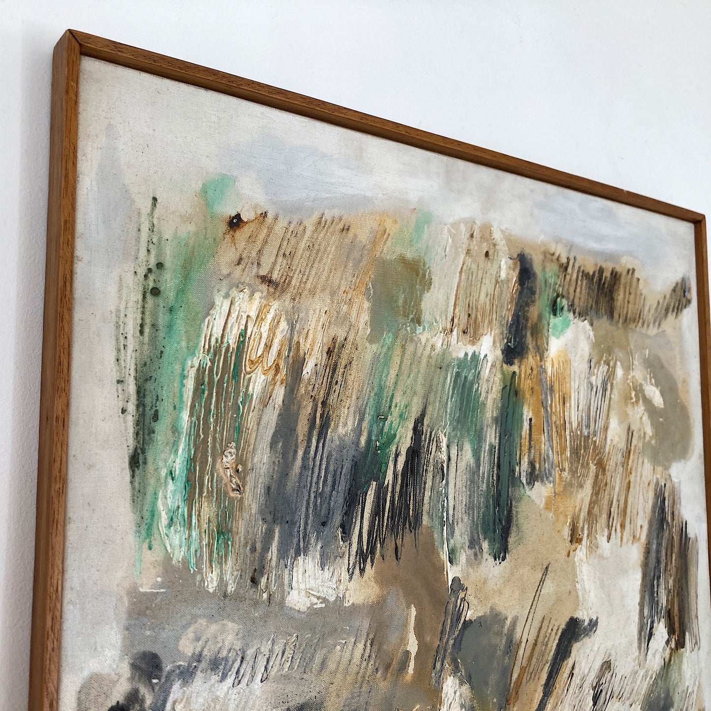 Nuit Obscure - Abstract Painting Dated 1960 from Paris School Art Movement