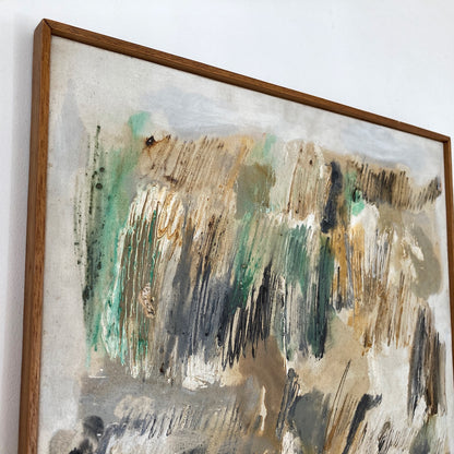 Nuit Obscure - Abstract Painting Dated 1960 from Paris School Art Movement