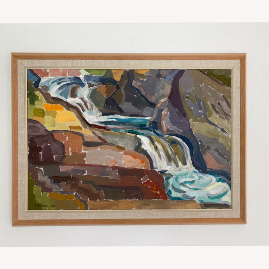 Colours in Nature - Original European Vintage Oil on Canvas