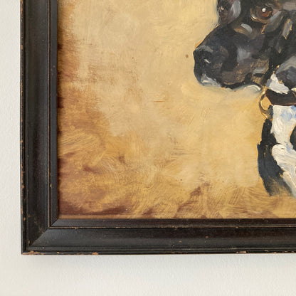 Antique English Dog Oil Painting – Circa 1910-30 Oil on Board