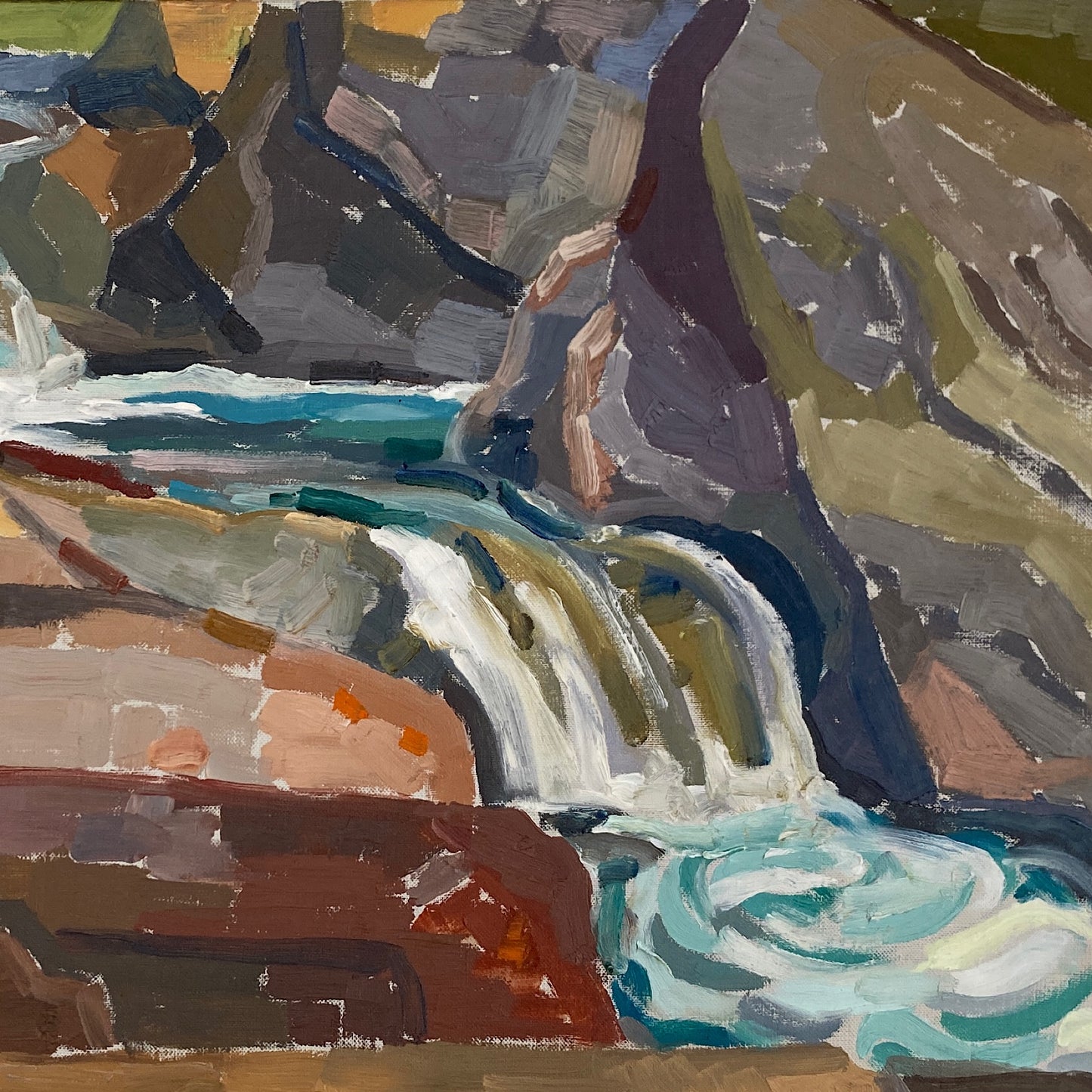 Colours in Nature - Original European Vintage Oil on Canvas