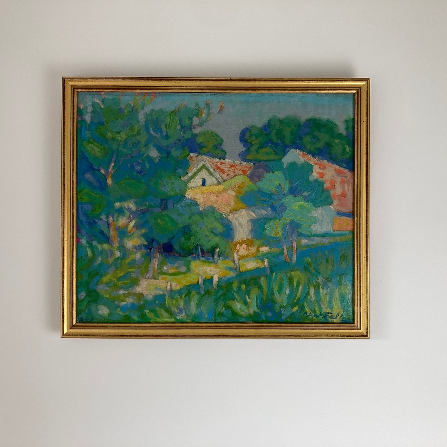 Impressionist Garden - Medium Antique Original Impressionist French Oil Painting