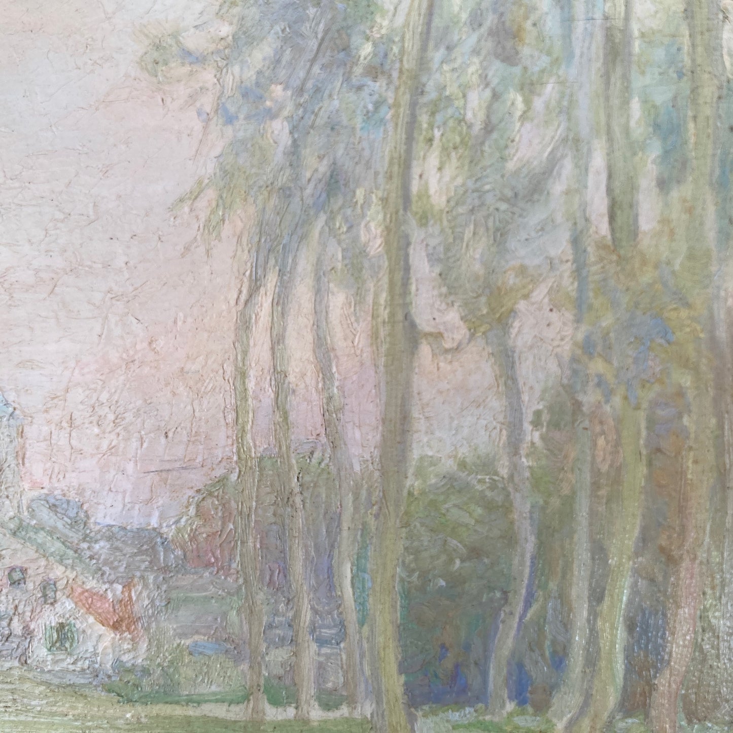 Antique Impressionist Oil Painting of Grez France – Daniel Pender Davidson (1855-1933)