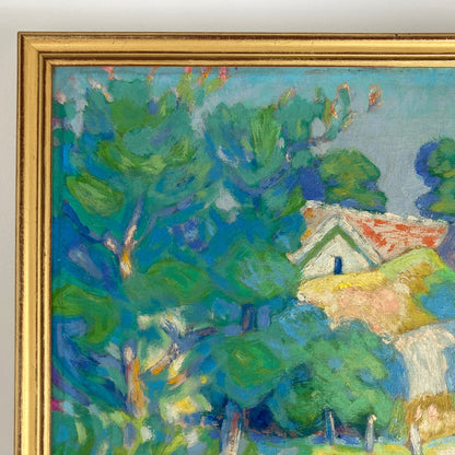 Impressionist Garden - Medium Antique Original Impressionist French Oil Painting