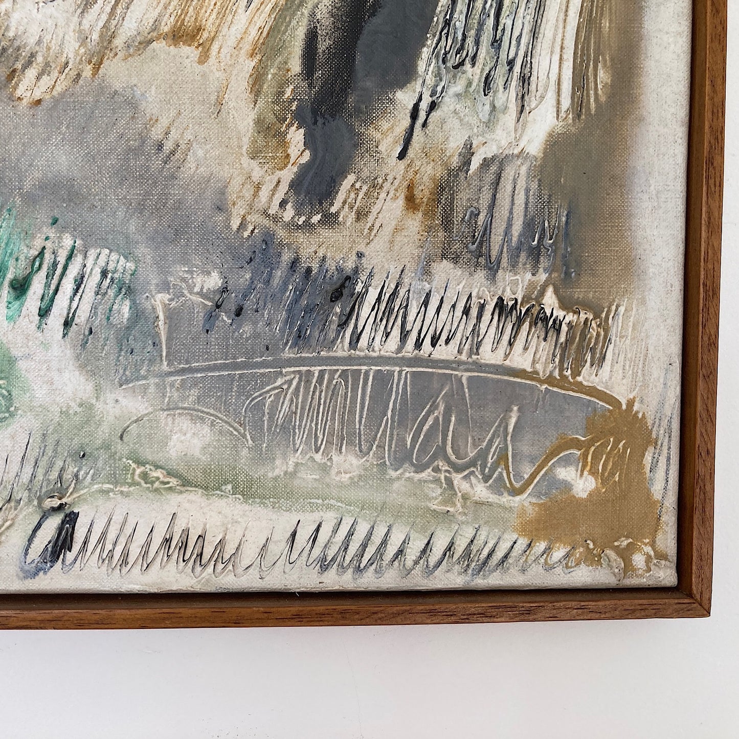 Nuit Obscure - Abstract Painting Dated 1960 from Paris School Art Movement
