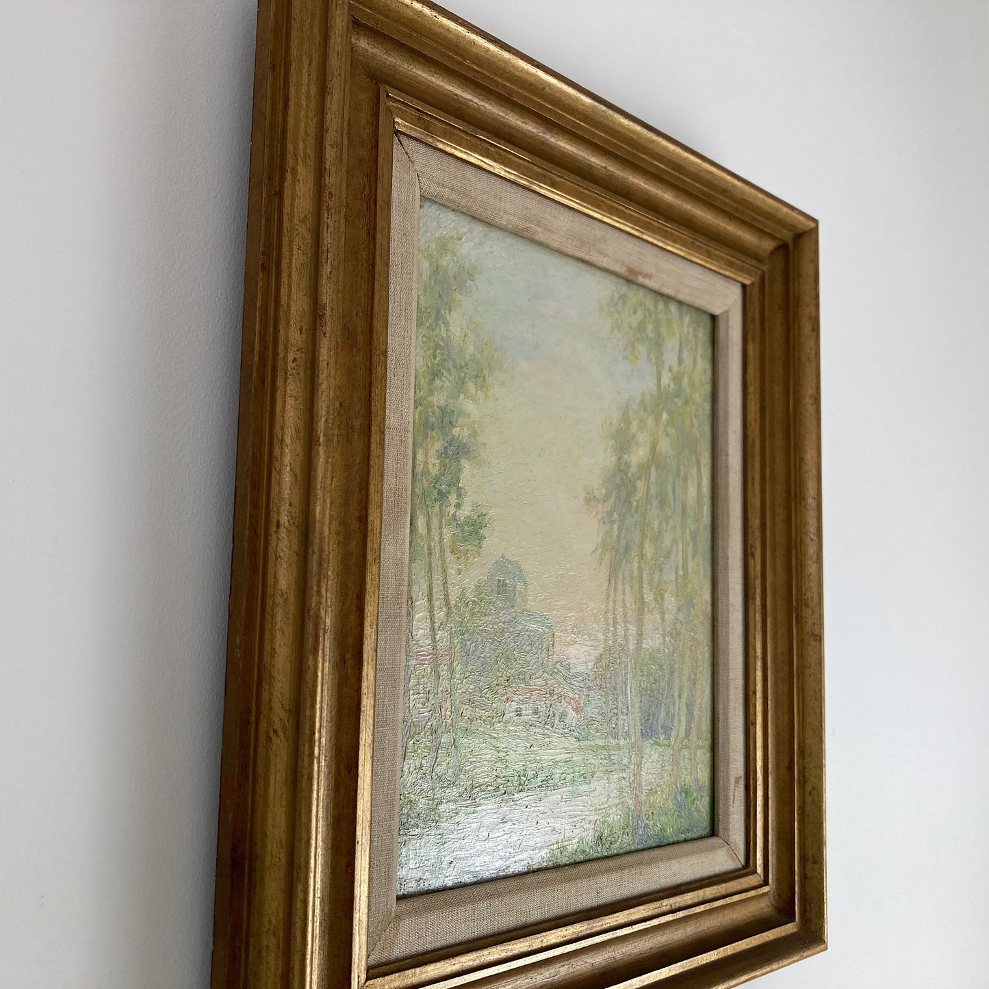 Antique Impressionist Oil Painting of Grez France – Daniel Pender Davidson (1855-1933)