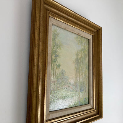 Antique Impressionist Oil Painting of Grez France – Daniel Pender Davidson (1855-1933)