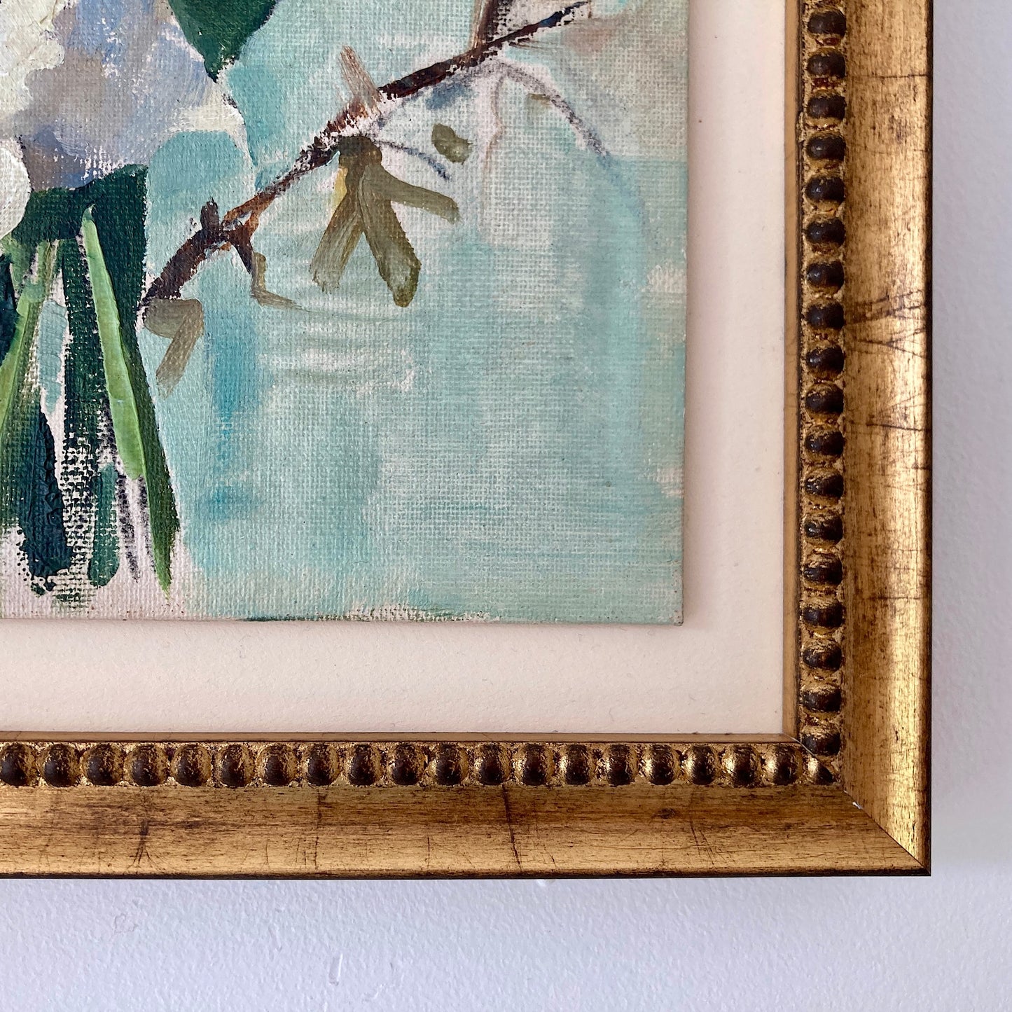 Daffodils Oil Painting – Nan Greacen Impressionist Floral Still Life, Framed Canvas