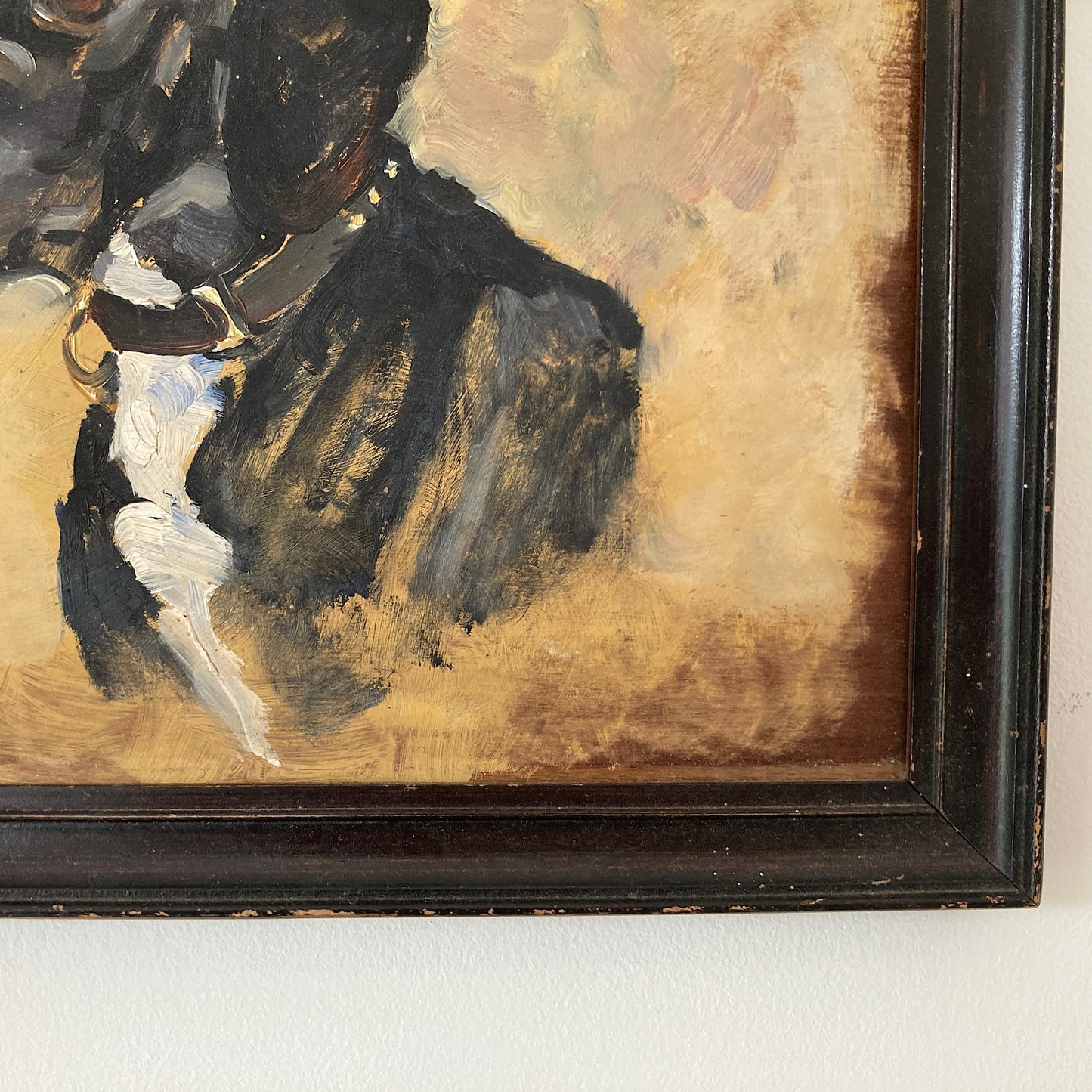 Antique English Dog Oil Painting – Circa 1910-30 Oil on Board