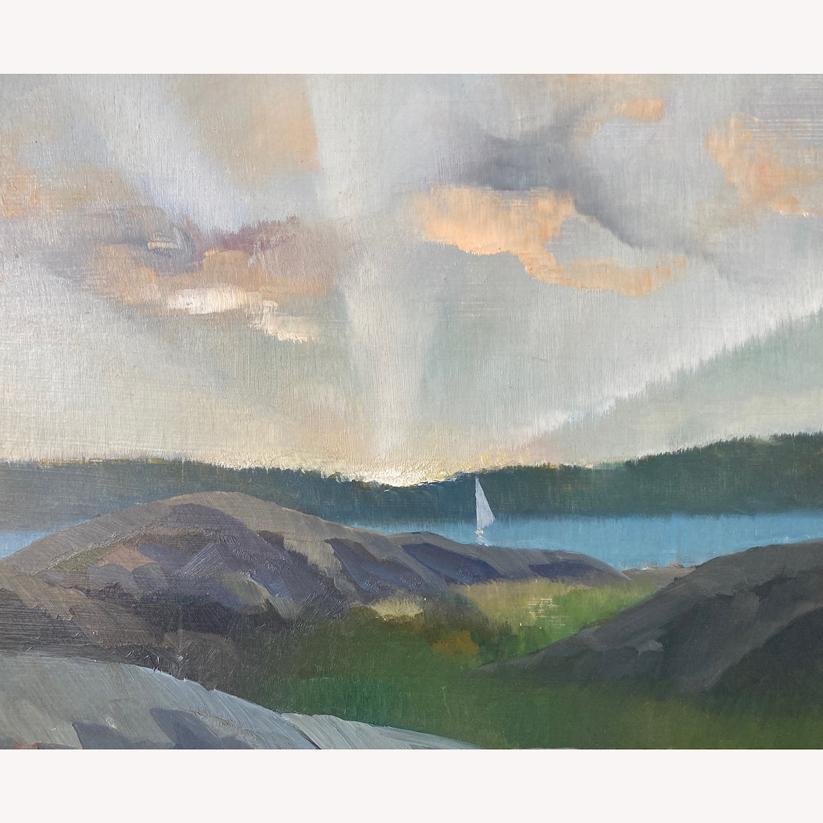 Morning Sail - Vintage Oil on Board