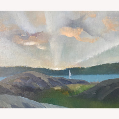 Morning Sail - Vintage Oil on Board