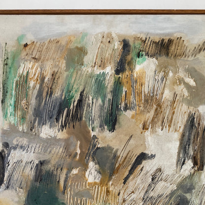 Nuit Obscure - Abstract Painting Dated 1960 from Paris School Art Movement