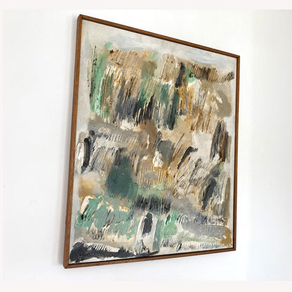 Nuit Obscure - Abstract Painting Dated 1960 from Paris School Art Movement