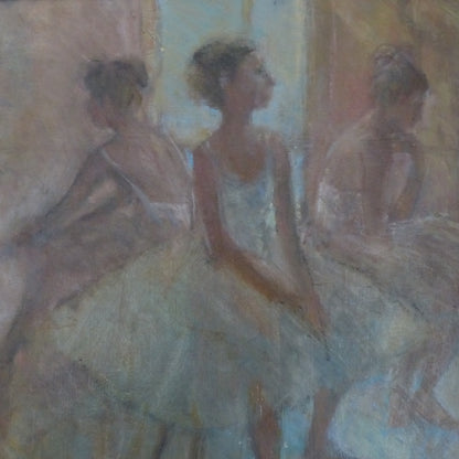 Ballerinas - Vintage Oil on Board