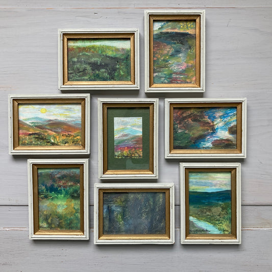 A Set of Eight Miniature Studies of Landscapes